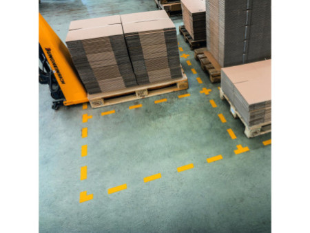 DURABLE Marquage de place, trait, autocollant, jaune