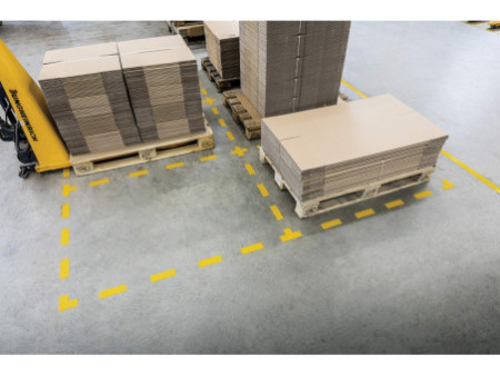 DURABLE Marquage de place, trait, autocollant, jaune