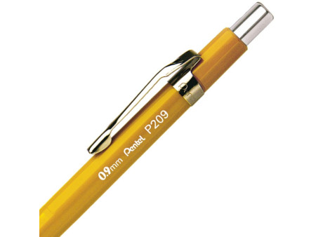 Pentel Porte-mines P209, diamètre de mines: 0,9 mm, jaune
