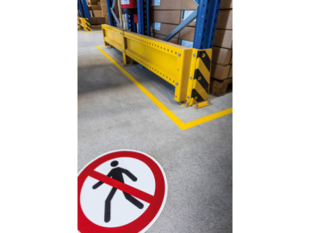 DURABLE Panneau d'interdiction Interdit aux piétons