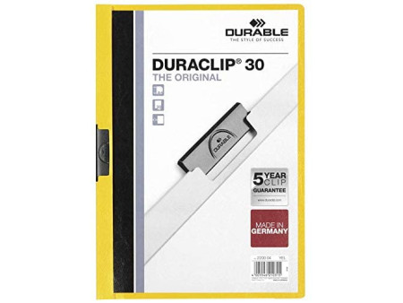 DURABLE Chemise à clip DURACLIP ORIGINAL 30, A4, jaune