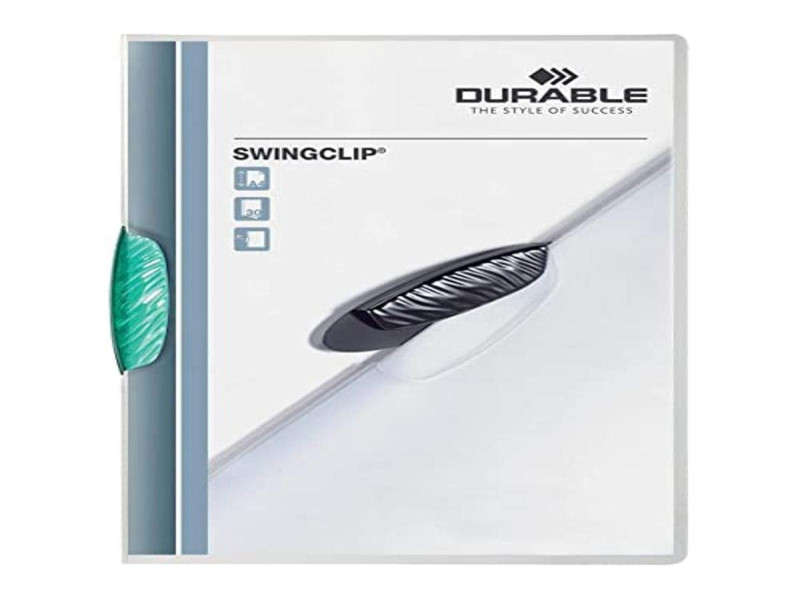 DURABLE Chemise à clip SWINGCLIP, format A4, clip pétrole