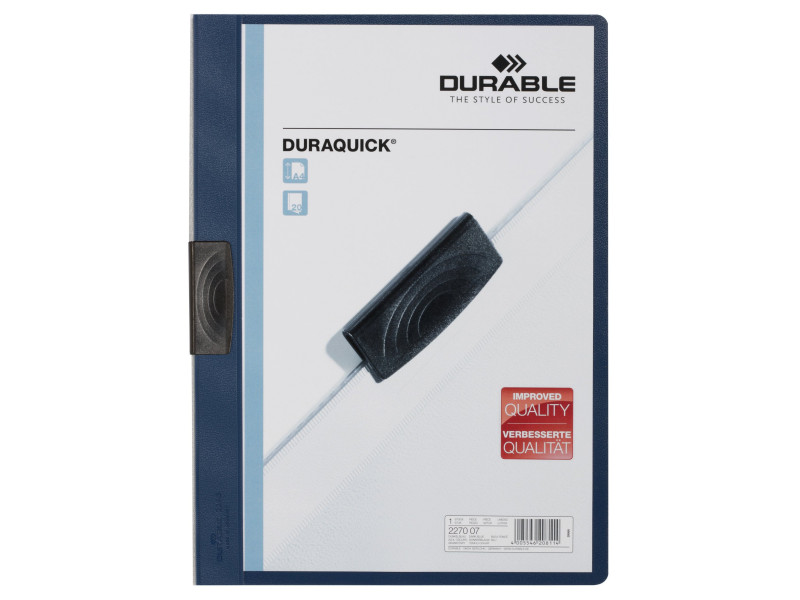 DURABLE Chemise à clip DURAQUICK, A4, bleu foncé