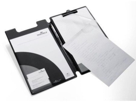 DURABLE Porte-bloc avec pince, format A4+, sous film, noir