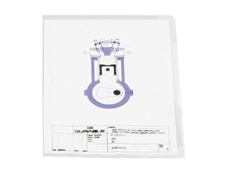 DURABLE Pochettes-coins, A4, en PP, 0,12 mm, transparent