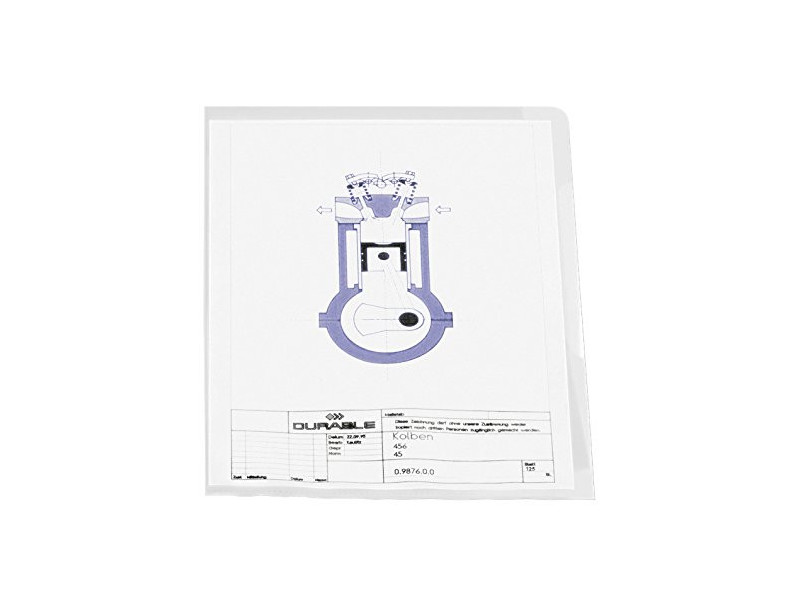 DURABLE Pochettes-coins, A4, en PP, 0,12 mm, transparent