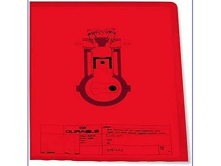DURABLE Pochettes-coins, A4, en PP, 0,12 mm, rouge