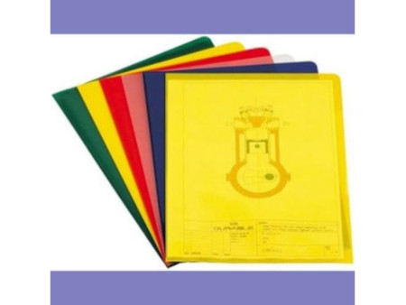 DURABLE Pochettes-coins, A4, en PP, 0,12 mm, jaune