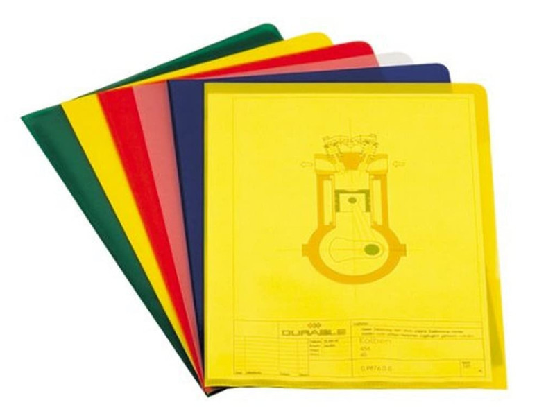 DURABLE Pochettes-coins, A4, en PP, 0,12 mm, vert