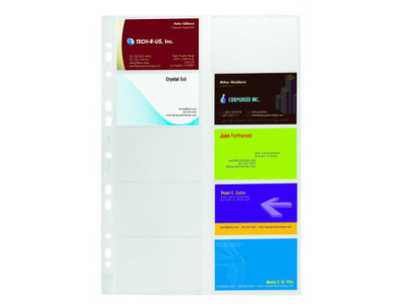 DURABLE Pochettes pour cartes de visite, A4, pour 10 cartes