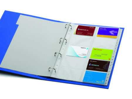 DURABLE Pochettes pour cartes de visite, A4, pour 10 cartes