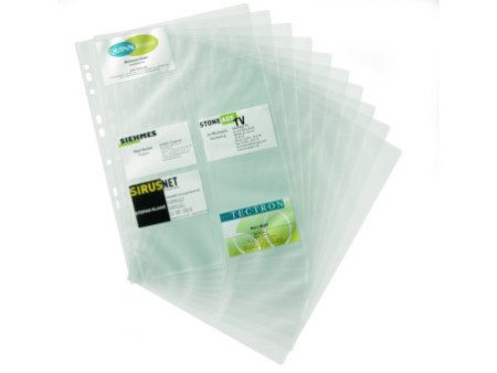 DURABLE Pochettes pour cartes de visite, A4, pour 10 cartes