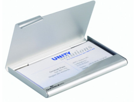 DURABLE Etui pour cartes de visite BUSINESS CARD BOX, argent