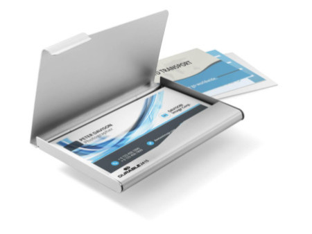 DURABLE Etui pour cartes de visite BUSINESS CARD BOX, argent