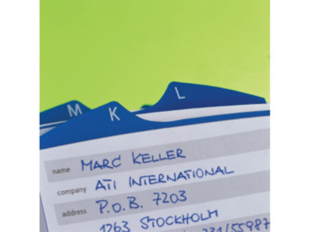 DURABLE Fichier rotatif TELEINDEX flip, argent métal./ bleu