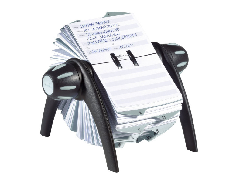 DURABLE fichier d'adresses TELINDEX flip, noir / gris