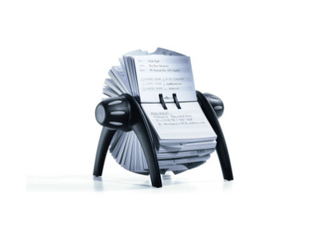 DURABLE fichier d'adresses TELINDEX flip, noir / gris