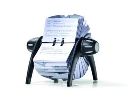 DURABLE fichier d'adresses TELINDEX flip, noir / gris