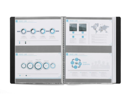 DURABLE reliure portfolio Duralook PLUS, avec 40 pochettes