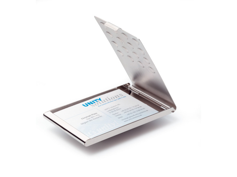 DURABLE Etui pour cartes de visite BUSINESS CARD BOX CHROME