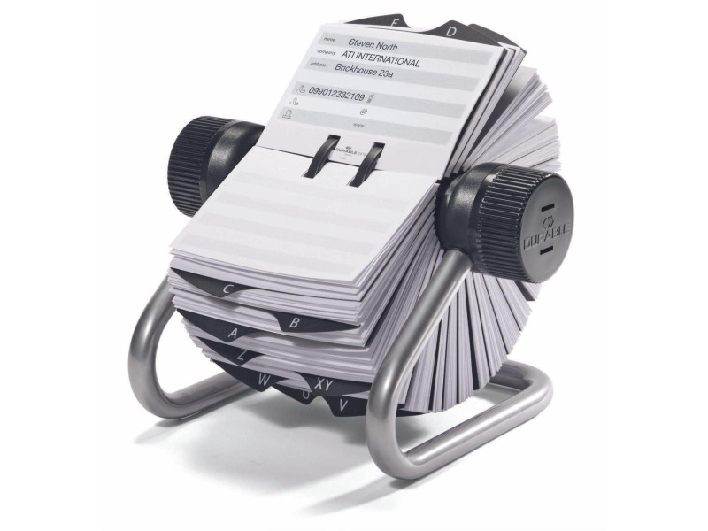 DURABLE Fichier rotatif TELINDEX, argent