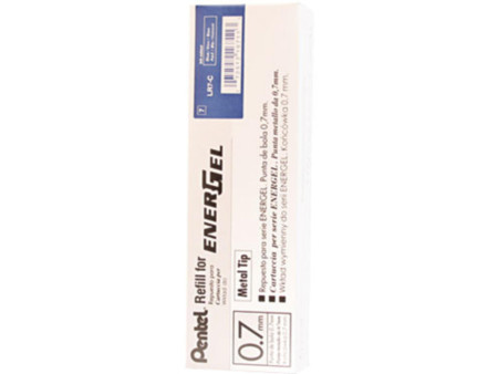 Pentel Recharge pour stylo roller encre gel Energel LR7,bleu