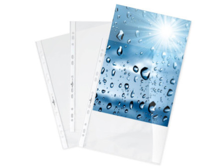 DURABLE Pochette perforée, A4, PP, transparent, 0,08 mm