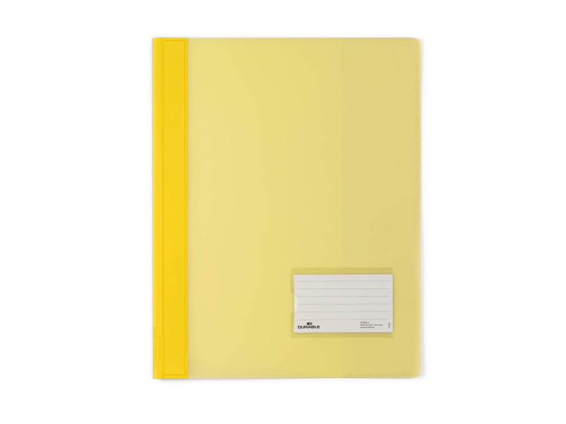 DURABLE Chemise à lamelle DURALUX, A4, jaune translucide