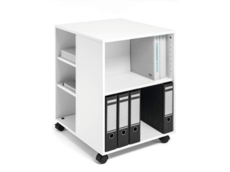DURABLE Desserte de bureau '74/59' ouvert, 6 étagères, blanc