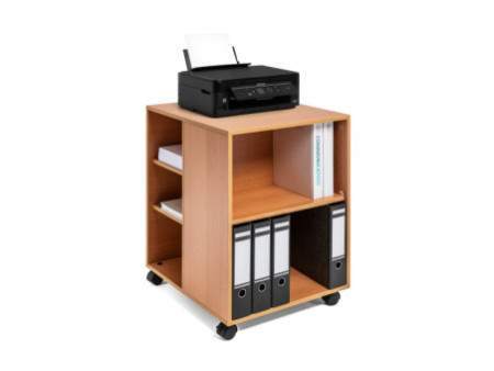 DURABLE Desserte de bureau '74/59' ouvert, 6 étagères, hêtre