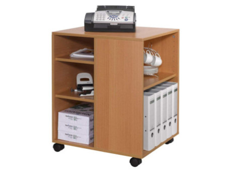 DURABLE Desserte de bureau '74/59' ouvert, 6 étagères, hêtre