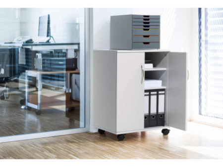 DURABLE Desserte de bureau '74/53', fermé, 3 compartiments