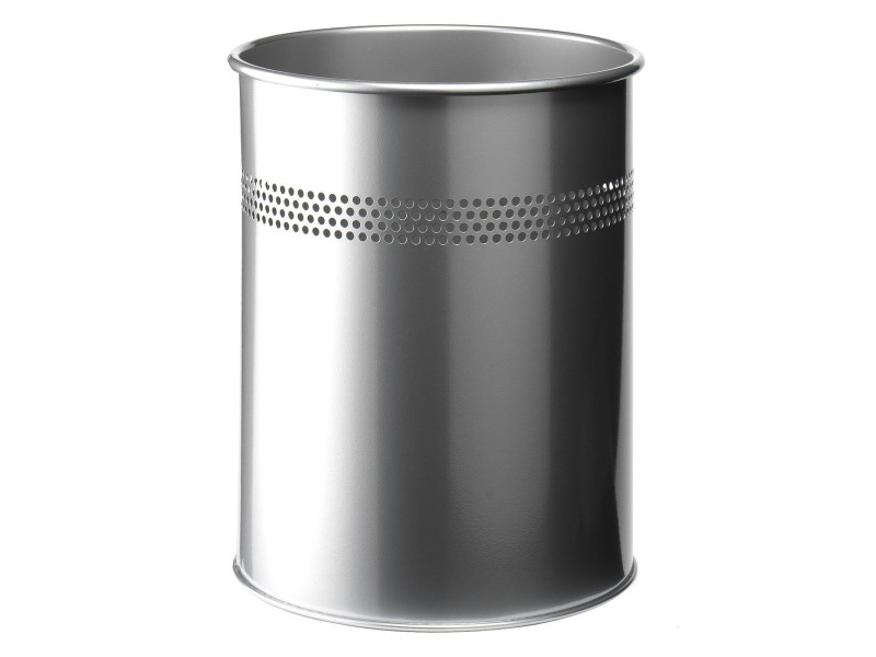 DURABLE Corbeille à papier METALLique, rond, 15 litres