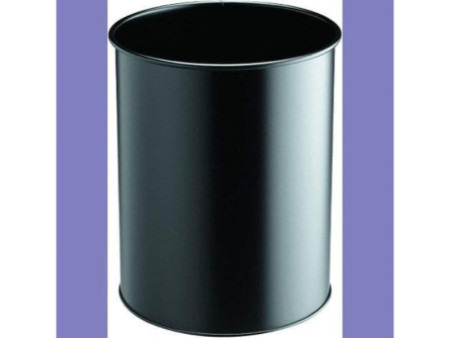 DURABLE Corbeille METALL, rond, 15 litres, noir