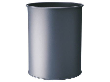 DURABLE Corbeille à papier, rond, 15 litres, anthracite