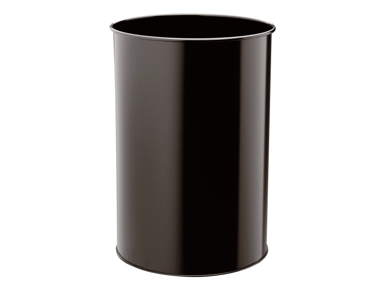 DURABLE Corbeille METALL, rond, 30 litres, noir