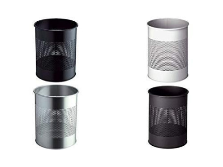 DURABLE Corbeille METAL, ronde,15 litres, noir