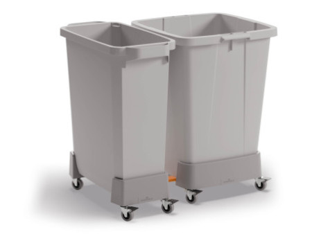 DURABLE Chariot DURABIN 60 L, en rPP, 4 roulettes, gris