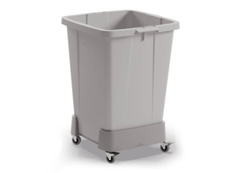 DURABLE Chariot DURABIN 90 L, en rPP, 4 roulettes, gris