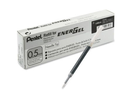 Pentel Recharge stylo roller à encre gel Liquid LRN5, noir