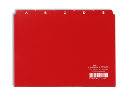 DURABLE intercalaire A - Z, en PP, format A5 paysage