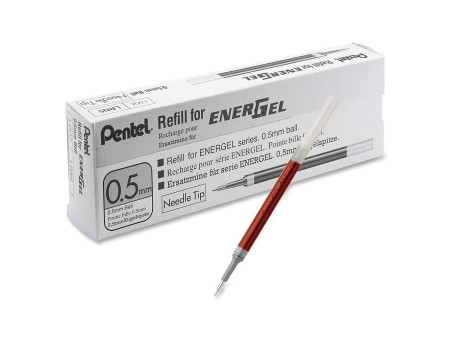 Pentel Recharge stylo roller à encre gel Liquid LRN5, rouge