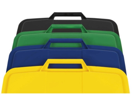 DURABLE couvercle DURABIN LID 90, carré, bleu