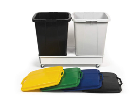 DURABLE couvercle DURABIN LID 90, carré, bleu