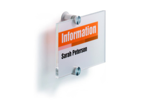 DURABLE Plaque de porte CRYSTAL SIGN, (L)148 x (H)148 mm