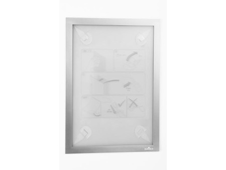 DURABLE Cadre magnétique DURAFRAME WALLPAPER, A4, argent