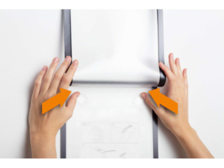 DURABLE Cadre magnétique DURAFRAME WALLPAPER, A3, argent