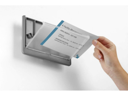 DURABLE Plaque de porte CLICK SIGN, format A5, bleu foncé