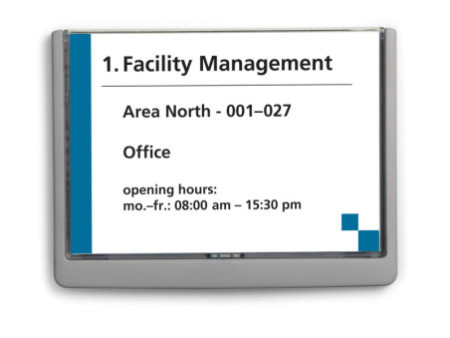DURABLE Plaque de porte CLICK SIGN, format A5, graphite