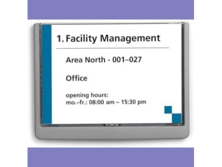 DURABLE Plaque de porte CLICK SIGN, format A5, graphite